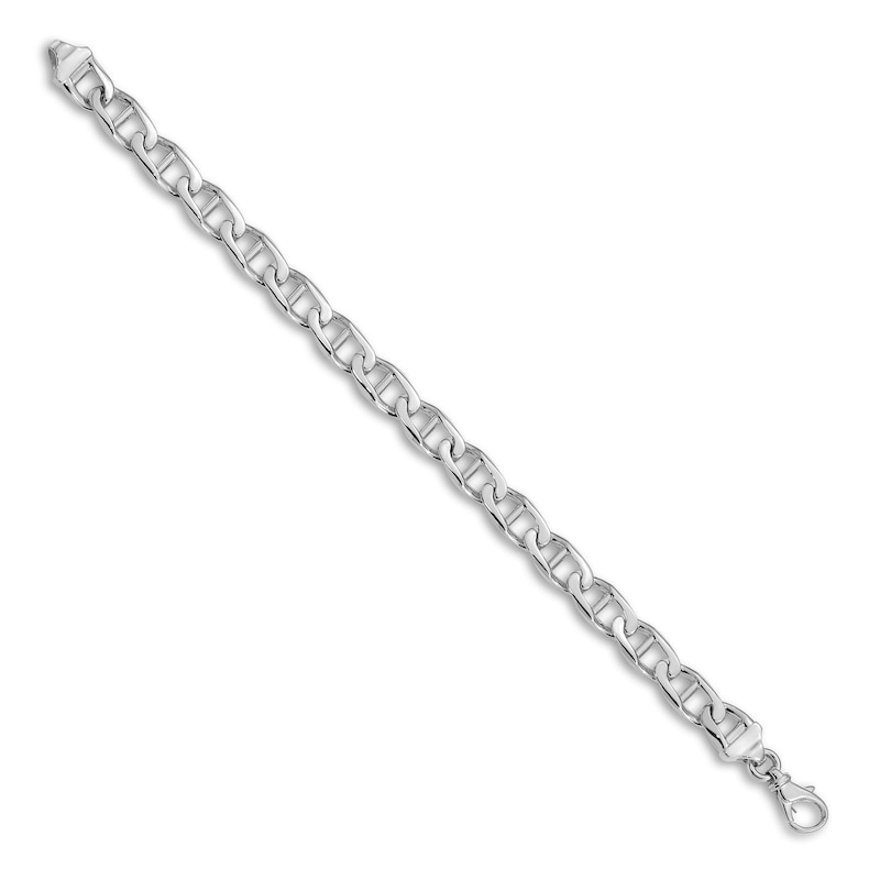 Main Image 2 of Men's Solid Anchor Link Bracelet 14K White Gold 8.4mm 8"