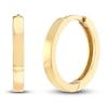 Thumbnail Image 0 of Polished Square Huggie Earrings 14K Yellow Gold 14.25mm