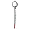 Marco Dal Maso Men's Long Earring Red Enamel/Sterling Silver