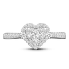 Thumbnail Image 3 of Diamond Heart Engagement Ring 5/8 ct tw Round 14K White Gold