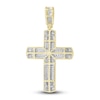 Thumbnail Image 4 of Men's Diamond Cross Charm 1/2 ct tw Round 10K Yellow Gold