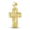 Thumbnail Image 3 of Men's Diamond Cross Charm 1 ct tw Round 10K Yellow Gold