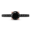 Thumbnail Image 3 of Pnina Tornai Bold Passion Black Diamond Engagement Ring 1-7/8 ct tw Round 14K Rose Gold