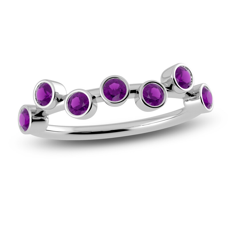 Main Image 1 of Juliette Maison Natural Amethyst Ring 10K White Gold