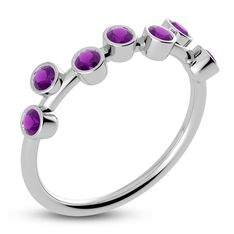 Main Image 2 of Juliette Maison Natural Amethyst Ring 10K White Gold