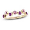 Thumbnail Image 1 of Juliette Maison Natural Amethyst & Natural Pink Tourmaline Ring 10K Yellow Gold