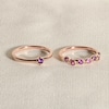 Thumbnail Image 4 of Juliette Maison Natural Amethyst & Natural Pink Tourmaline Ring 10K Yellow Gold