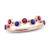 Thumbnail Image 1 of Juliette Maison Natural Blue Sapphire & Natural Rhodolite Garnet Ring 10K Rose Gold