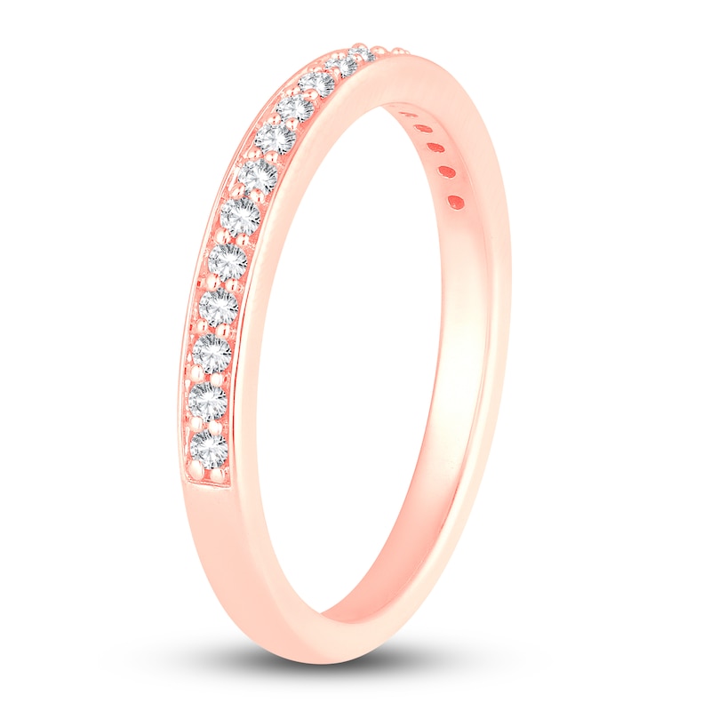 Diamond Wedding Band 1/5 ct tw Round 14K Rose Gold