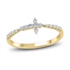 Thumbnail Image 1 of Diamond Cross Ring 1/5 ct tw Round 10K Yellow Gold