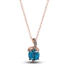 Thumbnail Image 0 of Le Vian Wrapped In Chocolate Natural Blue Topaz Necklace 1/8 ct tw Diamonds 14K Strawberry Gold 19"