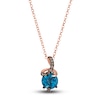Thumbnail Image 1 of Le Vian Wrapped In Chocolate Natural Blue Topaz Necklace 1/8 ct tw Diamonds 14K Strawberry Gold 19"