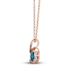 Thumbnail Image 1 of Le Vian Wrapped In Chocolate Natural Blue Topaz Necklace 1/8 ct tw Diamonds 14K Strawberry Gold 19"