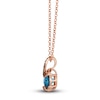 Thumbnail Image 2 of Le Vian Wrapped In Chocolate Natural Blue Topaz Necklace 1/8 ct tw Diamonds 14K Strawberry Gold 19"