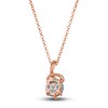 Thumbnail Image 3 of Le Vian Wrapped In Chocolate Natural Blue Topaz Necklace 1/8 ct tw Diamonds 14K Strawberry Gold 19"