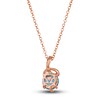 Thumbnail Image 2 of Le Vian Wrapped In Chocolate Natural Blue Topaz Necklace 1/8 ct tw Diamonds 14K Strawberry Gold 19"