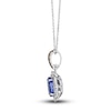 Thumbnail Image 1 of Le Vian Natural Tanzanite Pendant Necklace 1/3 ct tw Diamonds Round 14K Vanilla Gold