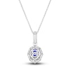 Thumbnail Image 2 of Le Vian Natural Tanzanite Pendant Necklace 1/3 ct tw Diamonds Round 14K Vanilla Gold