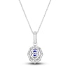 Thumbnail Image 2 of Le Vian Natural Tanzanite Pendant Necklace 1/3 ct tw Diamonds Round 14K Vanilla Gold