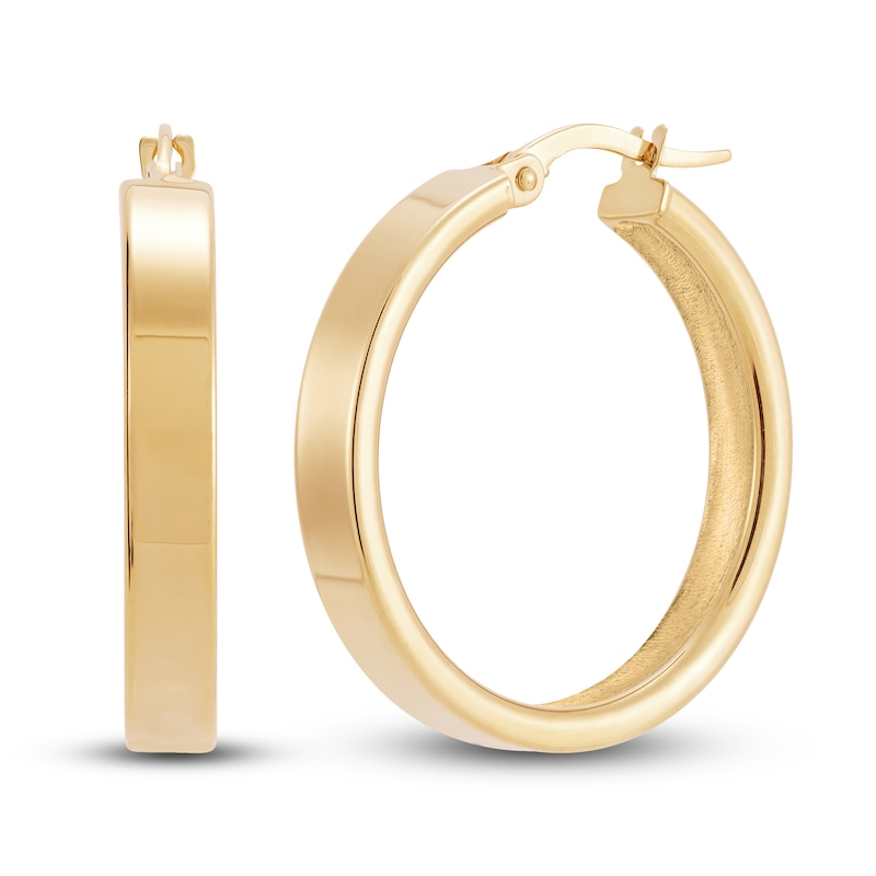 Main Image 1 of Hollow Hoop Earrings 10K Yellow Gold