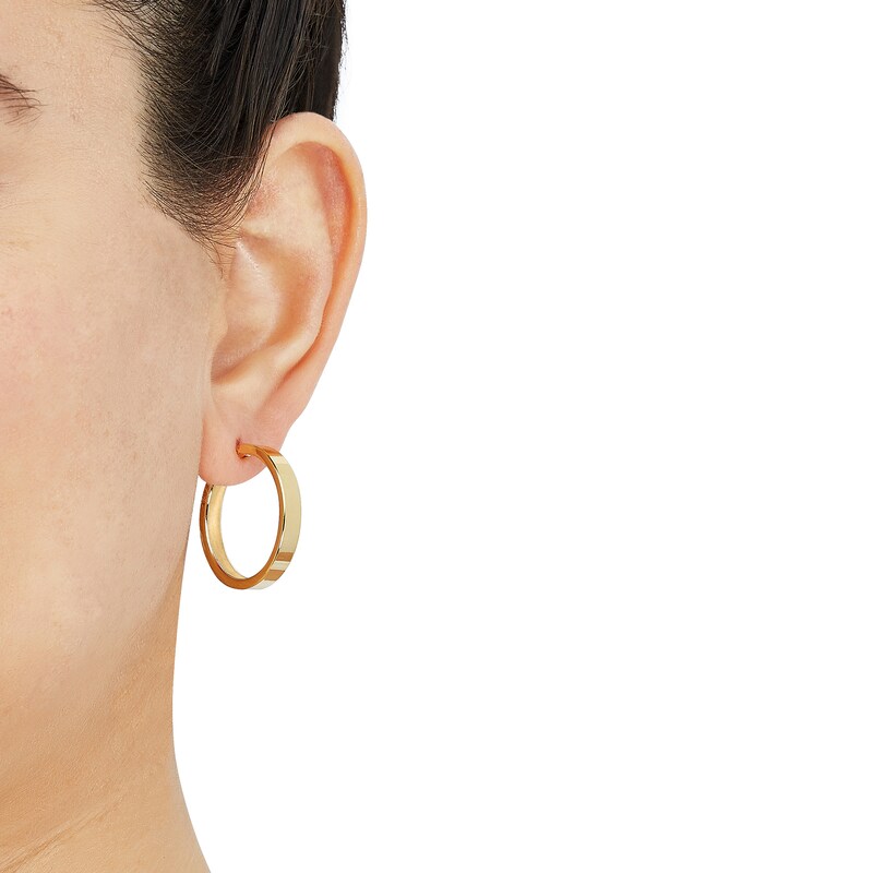 Main Image 2 of Hollow Hoop Earrings 10K Yellow Gold