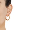 Tube Hoop Earrings 10K Yellow Gold 20mm