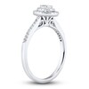 Thumbnail Image 2 of Diamond Engagement Ring 1/3 ct tw Pear/Round 14K White Gold