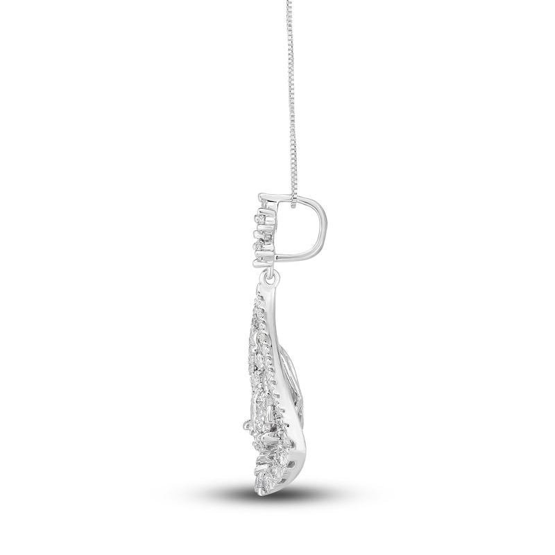 Main Image 2 of Diamond Pendant Necklace 1 ct tw Round 14K White Gold 18"