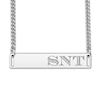 Thumbnail Image 1 of Men's Engravable Bar Necklace Sterling Silver 22"