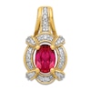Thumbnail Image 1 of Natural Ruby Pendant Charm 1/5 ct tw Diamonds 14K Yellow Gold