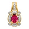 Thumbnail Image 0 of Natural Ruby Pendant Charm 1/5 ct tw Diamonds 14K Yellow Gold