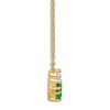 Thumbnail Image 2 of Natural Emerald Necklace 1/15 ct tw Diamonds 14K Yellow Gold 18"