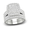 Thumbnail Image 0 of Diamond Cushion Bridal Set 2 ct tw Round 14K White Gold