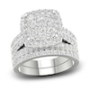 Thumbnail Image 1 of Diamond Cushion Bridal Set 2 ct tw Round 14K White Gold