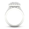 Thumbnail Image 3 of Diamond Cushion Bridal Set 2 ct tw Round 14K White Gold
