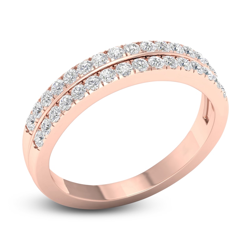 Main Image 2 of Diamond Wedding Band 1/2 ct tw Round 14K Rose Gold