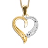 Thumbnail Image 3 of Diamond Heart Pendant Necklace 1/10 ct tw Round 14K Yellow Gold 18"