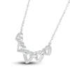 Thumbnail Image 2 of Diamond Heart Necklace 1/6 ct tw Round 10K White Gold 18"