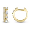Thumbnail Image 1 of Shy Creation Diamond Huggie Earrings 3/8 ct tw Pear/Round 14K Yellow Gold SC55025100