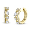 Thumbnail Image 2 of Shy Creation Diamond Huggie Earrings 3/8 ct tw Pear/Round 14K Yellow Gold SC55025100