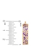 Thumbnail Image 2 of Italia D'Oro Purple Enamel Hoop Earrings 14K Yellow Gold 25mm