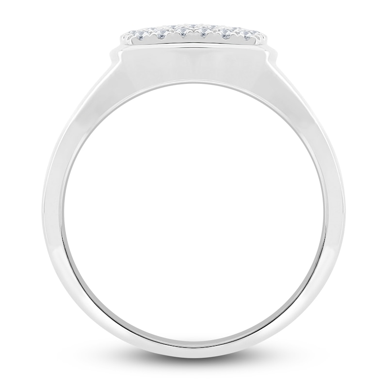 Main Image 4 of Men's Diamond Ring 1/2 ct tw Round 14K White Gold