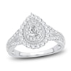 Thumbnail Image 1 of Diamond Engagement Ring 1 ct tw Pear/Round 14K White Gold