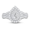 Thumbnail Image 3 of Diamond Engagement Ring 1 ct tw Pear/Round 14K White Gold