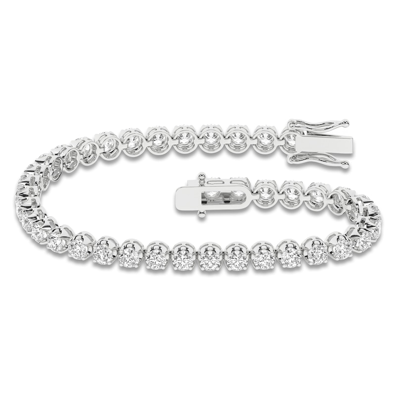 Main Image 1 of Lab-Grown Diamond Tennis Bracelet 5 ct tw 14K White Gold 7.25"