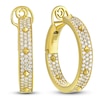 Thumbnail Image 1 of Crivelli Diamond Hoop Earrings 2-5/8 ct tw Round 18K Yellow Gold
