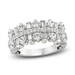 Diamond Ring 1-1/2 ct tw Round/Baguette 14K White Gold