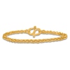 Thumbnail Image 1 of High-Polish Wheat Chain Bracelet 24K Yellow Gold 7.5" 4.0mm