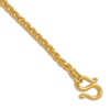 Thumbnail Image 2 of High-Polish Wheat Chain Bracelet 24K Yellow Gold 7.5" 4.0mm