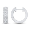 Thumbnail Image 3 of Diamond Huggie Hoop Earrings 3/4 ct tw Round 14K White Gold